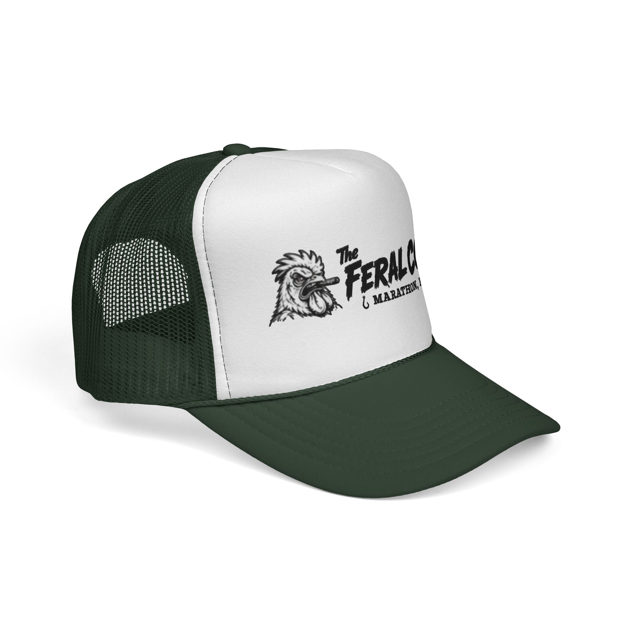 Trucker Cap — "The Feral Cock" Marathon, FL Rooster Logo Hat
