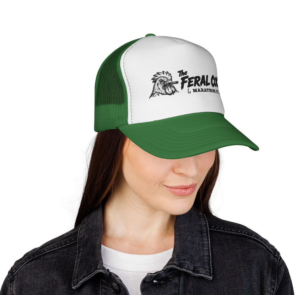 Trucker Cap — "The Feral Cock" Marathon, FL Rooster Logo Hat