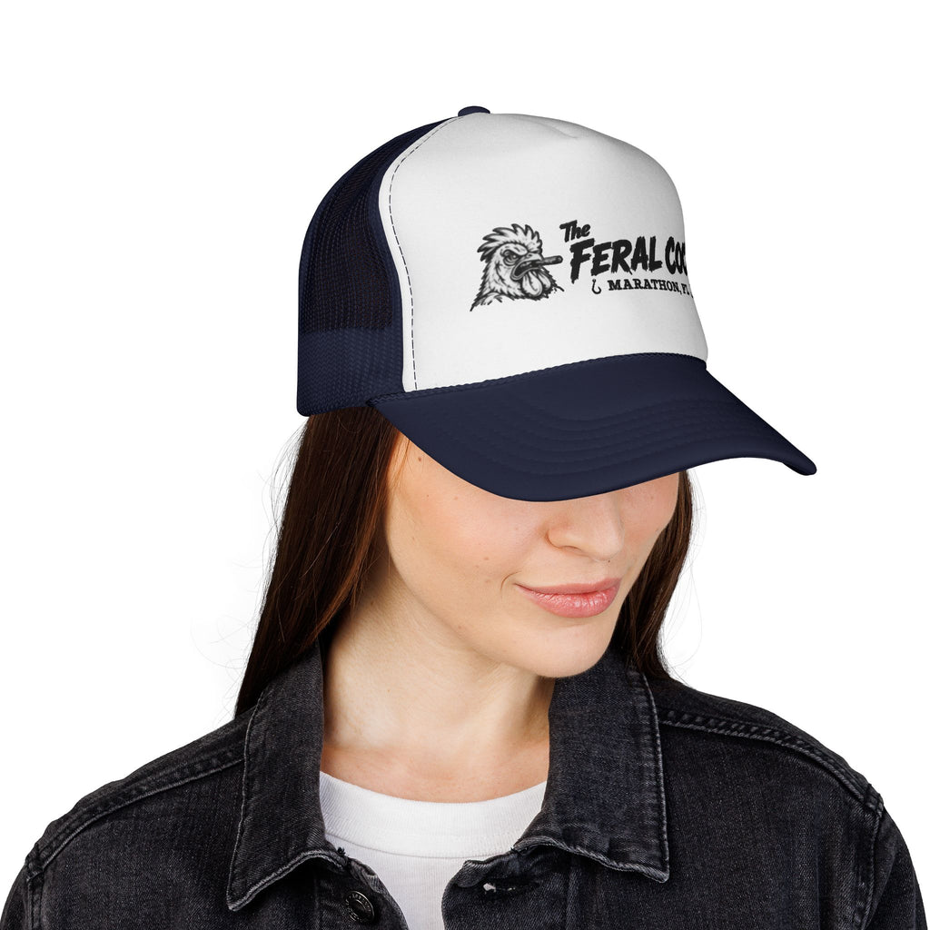 Trucker Cap — "The Feral Cock" Marathon, FL Rooster Logo Hat