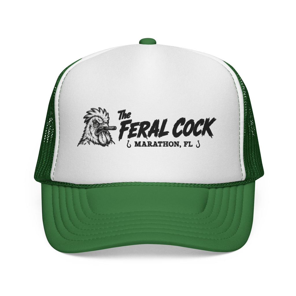 Trucker Cap — "The Feral Cock" Marathon, FL Rooster Logo Hat