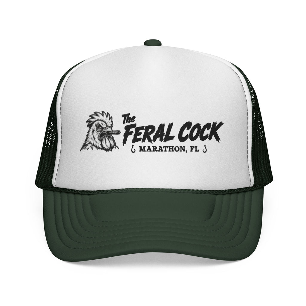Trucker Cap — "The Feral Cock" Marathon, FL Rooster Logo Hat