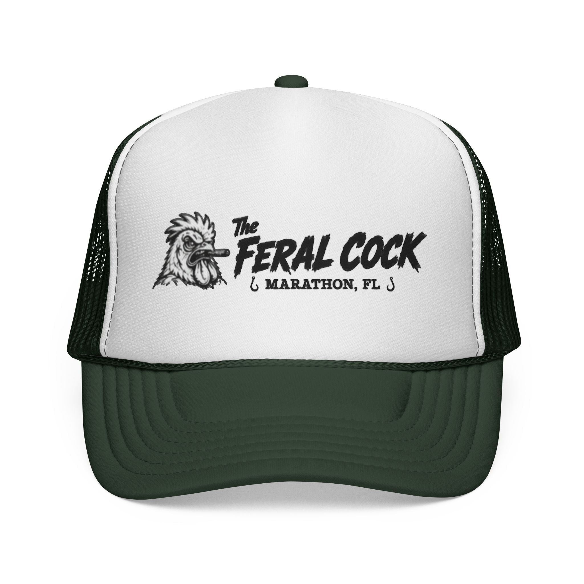 Trucker Cap — "The Feral Cock" Marathon, FL Rooster Logo Hat