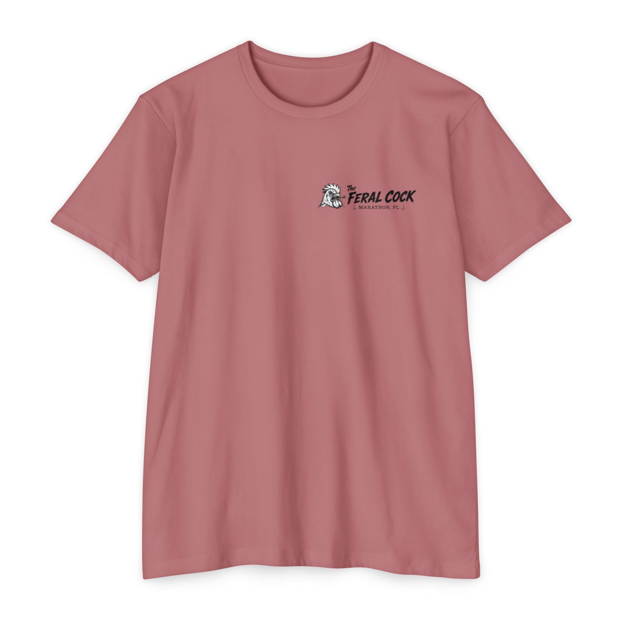 Feral Cock Marathon T-Shirt — Retro Fishing & Guitar Graphic Tee
