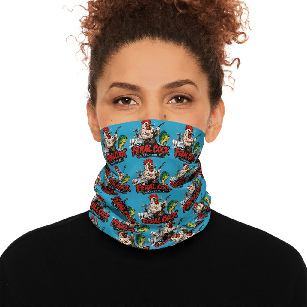 Neck Gaiter — Retro 'Final Cock' Surfing Chicken Pattern (Lightweight Face Mask & Bandana)