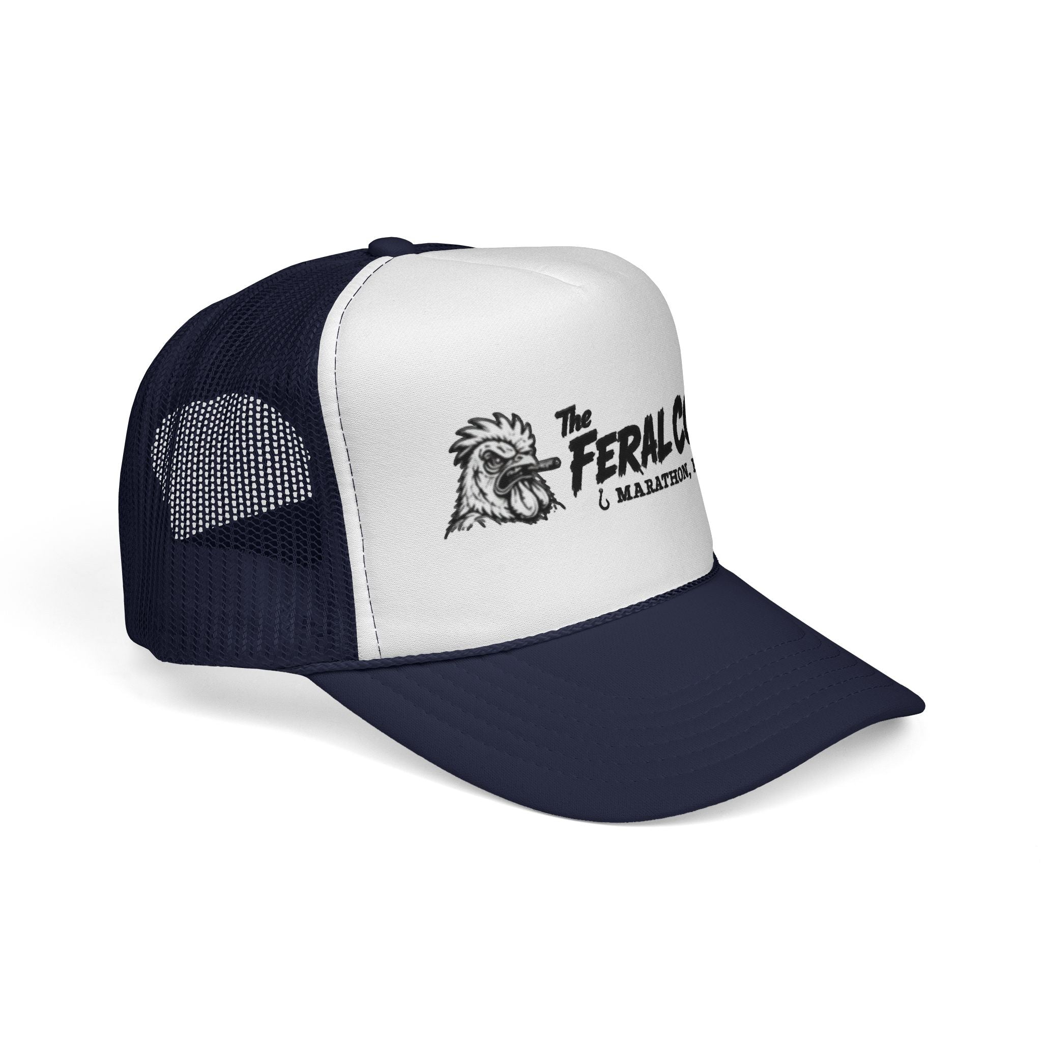 Trucker Cap — "The Feral Cock" Marathon, FL Rooster Logo Hat