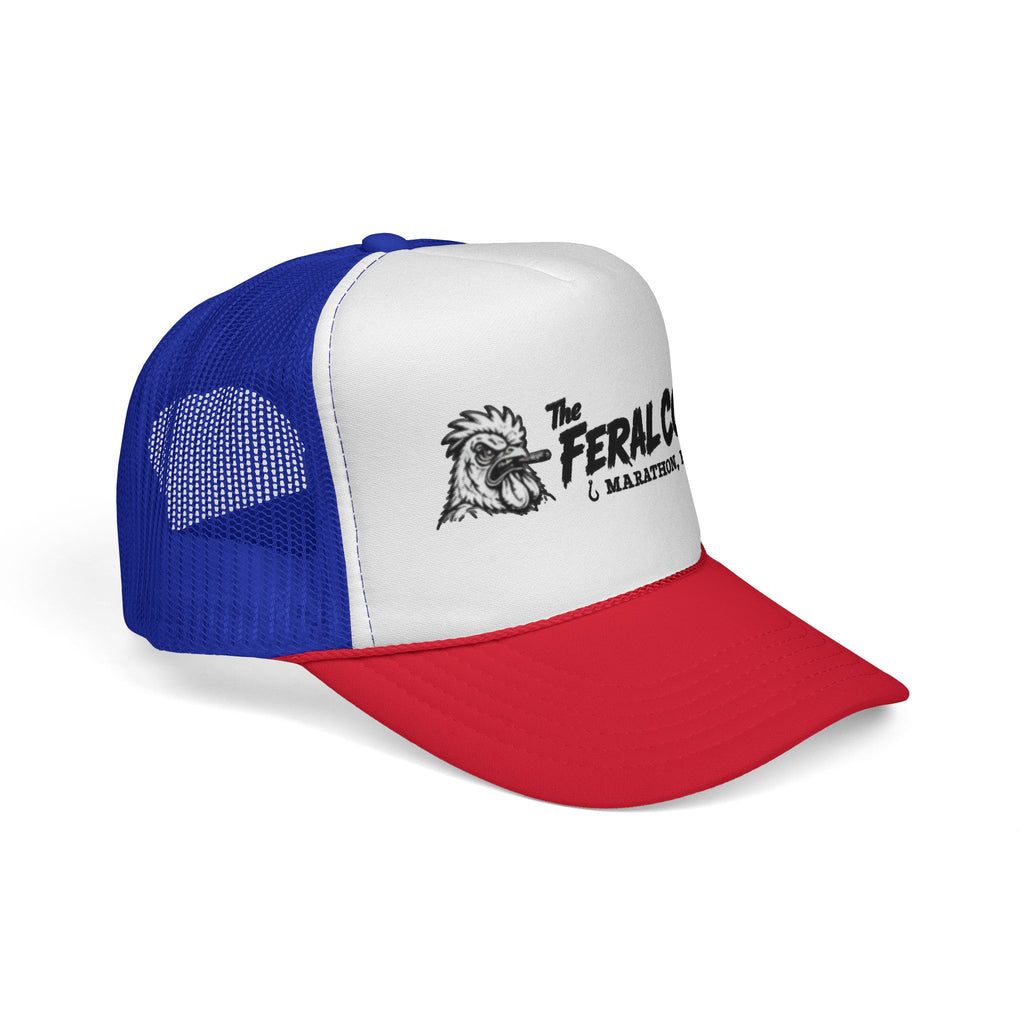 Trucker Cap — "The Feral Cock" Marathon, FL Rooster Logo Hat